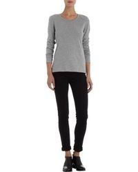 Petit Bateau Long Sleeve Tee With Quilted Shoulders