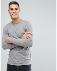 ASOS DESIGN Longline Crew Neck T Shirt With Long Sleeves