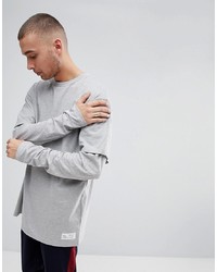 FAIRPLAY Oversized Layered Long Sleeve T Shirt In Grey