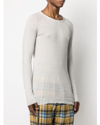 Rick Owens Raw Cut Long Sleeved T Shirt