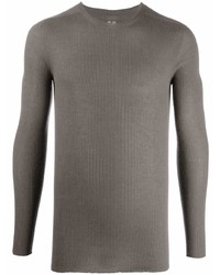Rick Owens Ribbed Knit Cashmere T Shirt