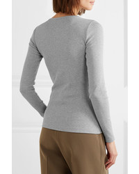 Ninety Percent Ribbed Organic Cotton Blend Jersey Top