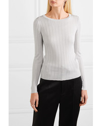 Vince Ribbed Stretch Jersey Top