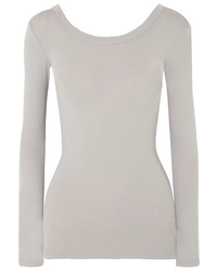 James Perse Skinny Ballet Stretch Cotton Jersey Top