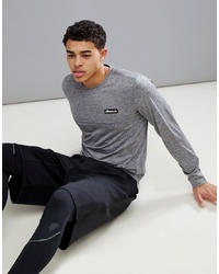 Ellesse Sport Long Sleeve T Shirt With Mesh Panels In Grey
