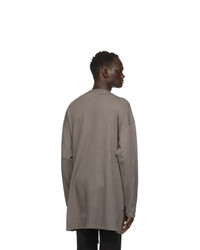 Julius Taupe Twisted Long Sleeve T Shirt