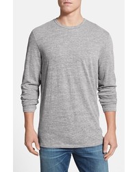 Tommy Bahama Sunday Best Long Sleeve Heathered T Shirt Grey Heather Large