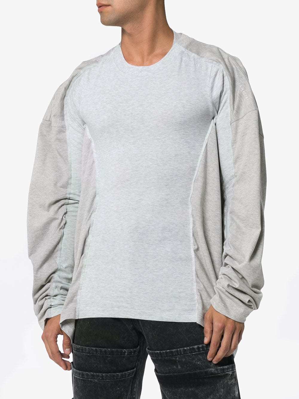 Y/Project Y Project Grey Long Sleeve Double T Shirt, $357