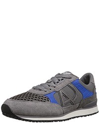 Armani Jeans Nylon And Suede Trainer Fashion Sneaker