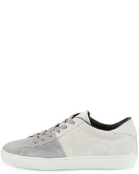 Tod's Cassetta Two Tone Low Top Suede Sneaker Graywhite