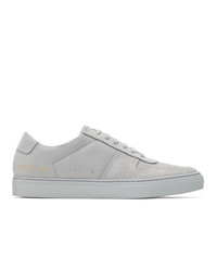 Common Projects Grey Nubuck Bball Low Sneakers