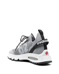 DSQUARED2 Intarsia Knit Low Top Sneakers