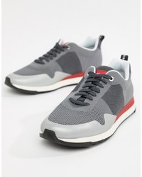 PS Paul Smith Rappid Knitted Trainer With 3m In Grey