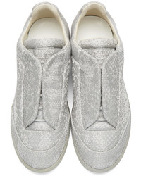 Maison Margiela Silver Reflective Future Low Top Sneakers