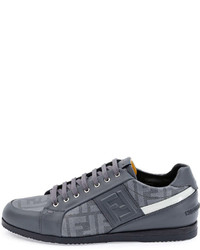 Fendi Softy Lace Up Low Top Sneaker Gray
