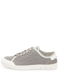 Rag & Bone Standard Issue Canvas Lace Up Sneaker Gray