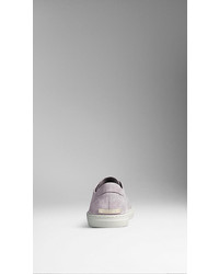 Burberry Suede Low Top Trainers