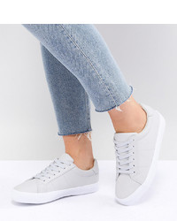 ASOS DESIGN Wide Fit Devlin Lace Up Trainers Pu