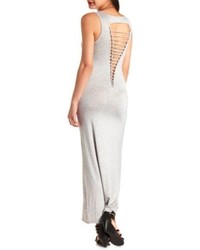Charlotte Russe Knit Caged Back Maxi Dress