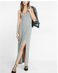 Express Heathered Cut Out Front Maxi Dress