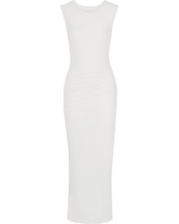 James Perse Ruched Cotton Jersey Maxi Dress