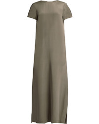 Raey Ry Short Sleeved Silk Satin Maxi Dress