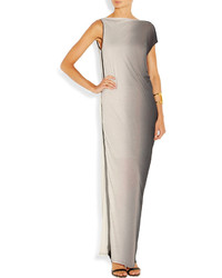 Helmut Lang Shadow Ombr Modal And Silk Blend Jersey Maxi Dress
