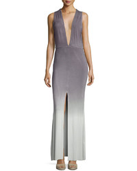 Young Fabulous And Broke Vanessa Ombre Jersey Maxi Dress Gray