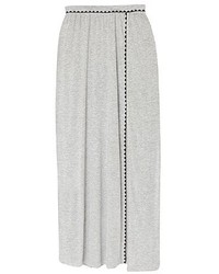 Embroidered Knit Maxi Skirt