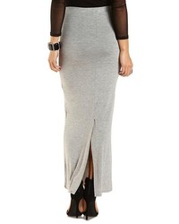 Charlotte Russe Layered Knotted Maxi Skirt