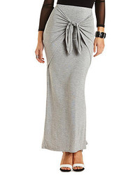 Charlotte Russe Layered Knotted Maxi Skirt