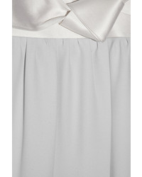 Lanvin Satin Trimmed Crepe Maxi Skirt