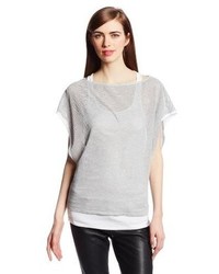 Michael Stars Michl Stars Mesh Slouch Boat Neck Top With Tank