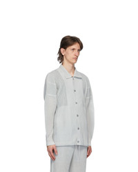 Homme Plissé Issey Miyake Grey Outer Mesh Jacket