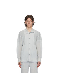 Homme Plissé Issey Miyake Grey Outer Mesh Jacket
