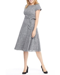 Gal Meets Glam Collection Barbara Yarn Dyed Boat Neck Dress
