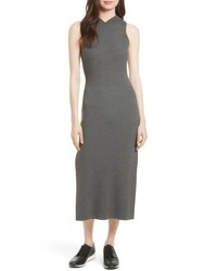 Milly Hooded Jersey Midi Dress