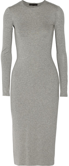 grey jersey midi dress