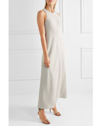 Calvin Klein Collection Stretch Crepe Midi Dress Light Gray
