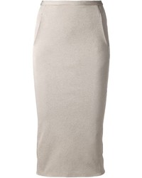 Rick Owens Fitted Midi Skirt
