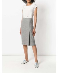 Peserico Side Pleat Midi Skirt