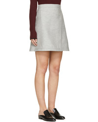 Carven Grey Wrap Miniskirt