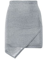 Boohoo Harriet Wrap Over Knitted Mini Skirt