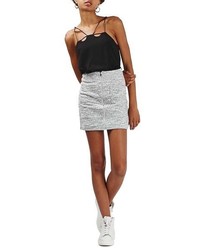 Topshop Scratch Boucle Miniskirt