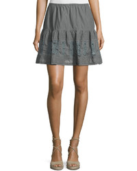 The Great The Jubilee A Line Mini Skirt Gray