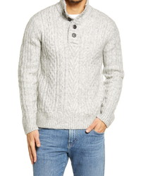 Schott NYC Cable Knit Henley Sweater