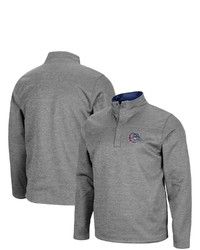 Colosseum Heathered Charcoal Gonzaga Bulldogs Roman Pullover Jacket In Heather Charcoal At Nordstrom
