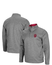 Colosseum Heathered Charcoal Indiana Hoosiers Roman Pullover Jacket