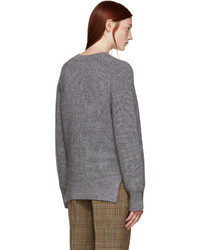 3.1 Phillip Lim Grey Mohair Saddle Sweater
