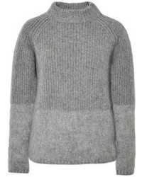 No.21 No 21 Wool And Mohair Blend Ribbed Sweater Grey